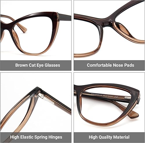 Miniatura 3 de Zeelool Elegantes TR90 - Gafas de gran tamaño con bloqueo de luz azul ojo de gato para computadora y juegos para mujer, Shelby OT414973