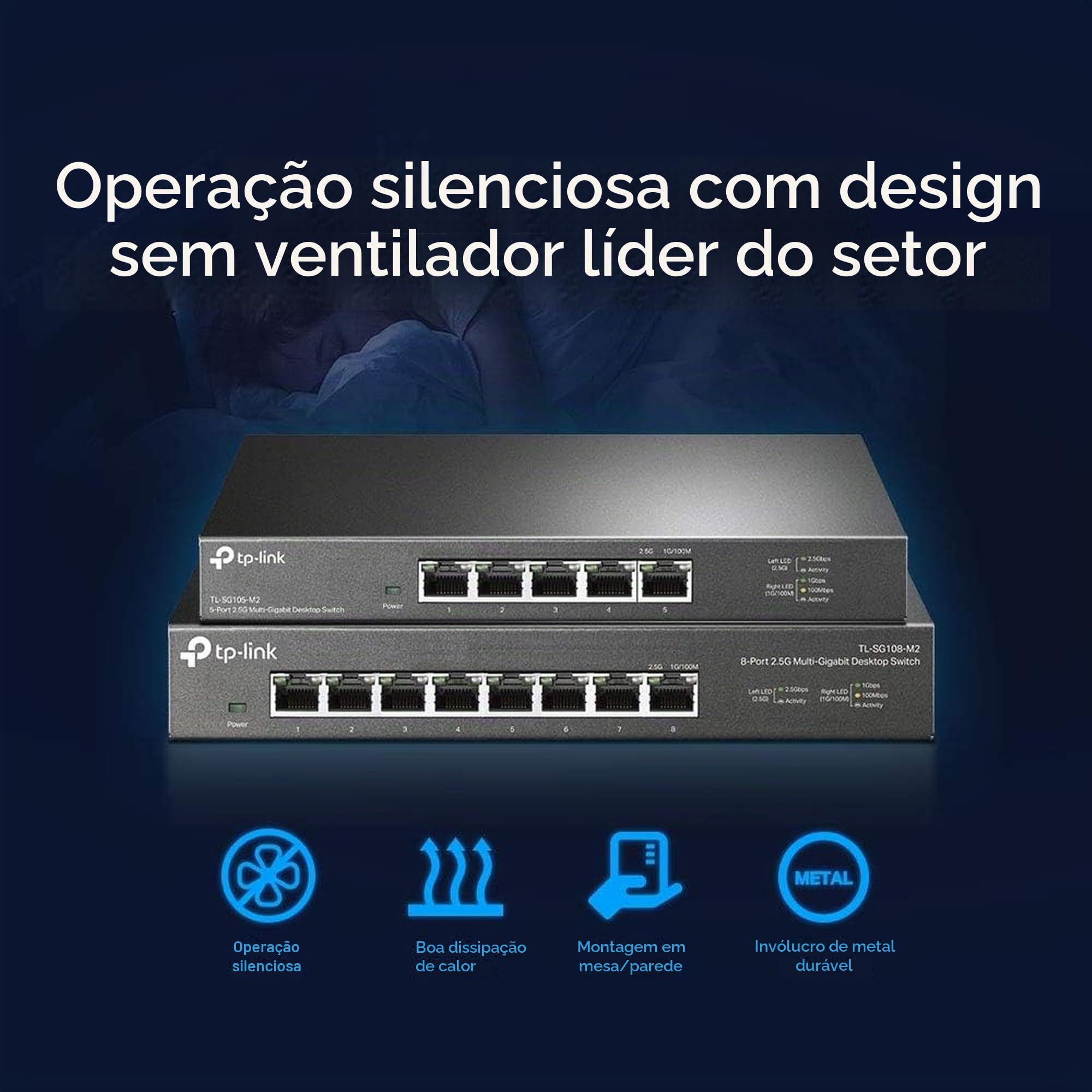 TP-Link TL-SG105-M2 | Interruptor de rede não gerenciado multi