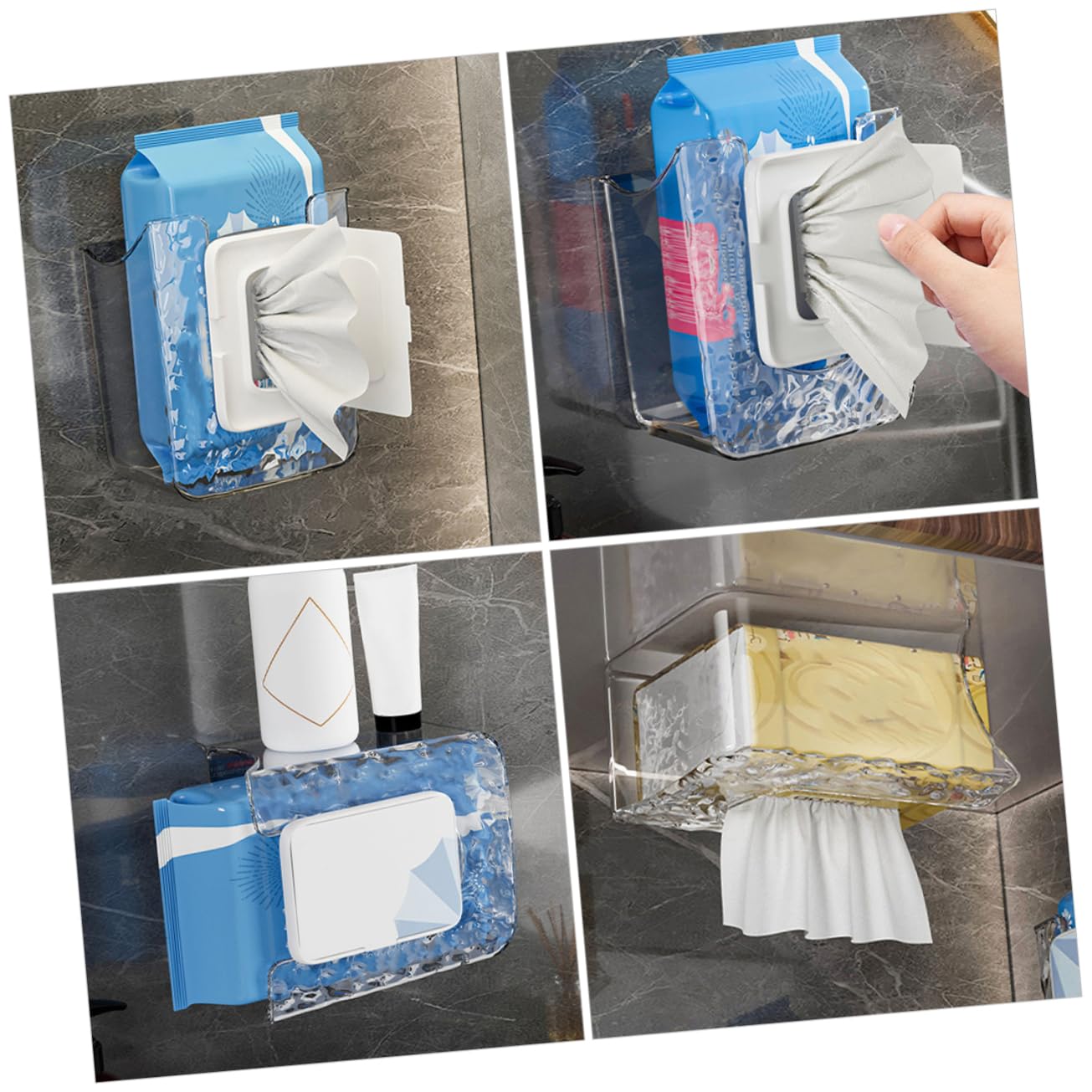 IMIKEYA 8 STK Taschentuchbox für die Wand Halter für Badezimmertücher Handschuhhalter für Wandhalterung papierhandtuchhalter badzubehör Küchenrollenhalter Wischtuchspender für Badezimmer