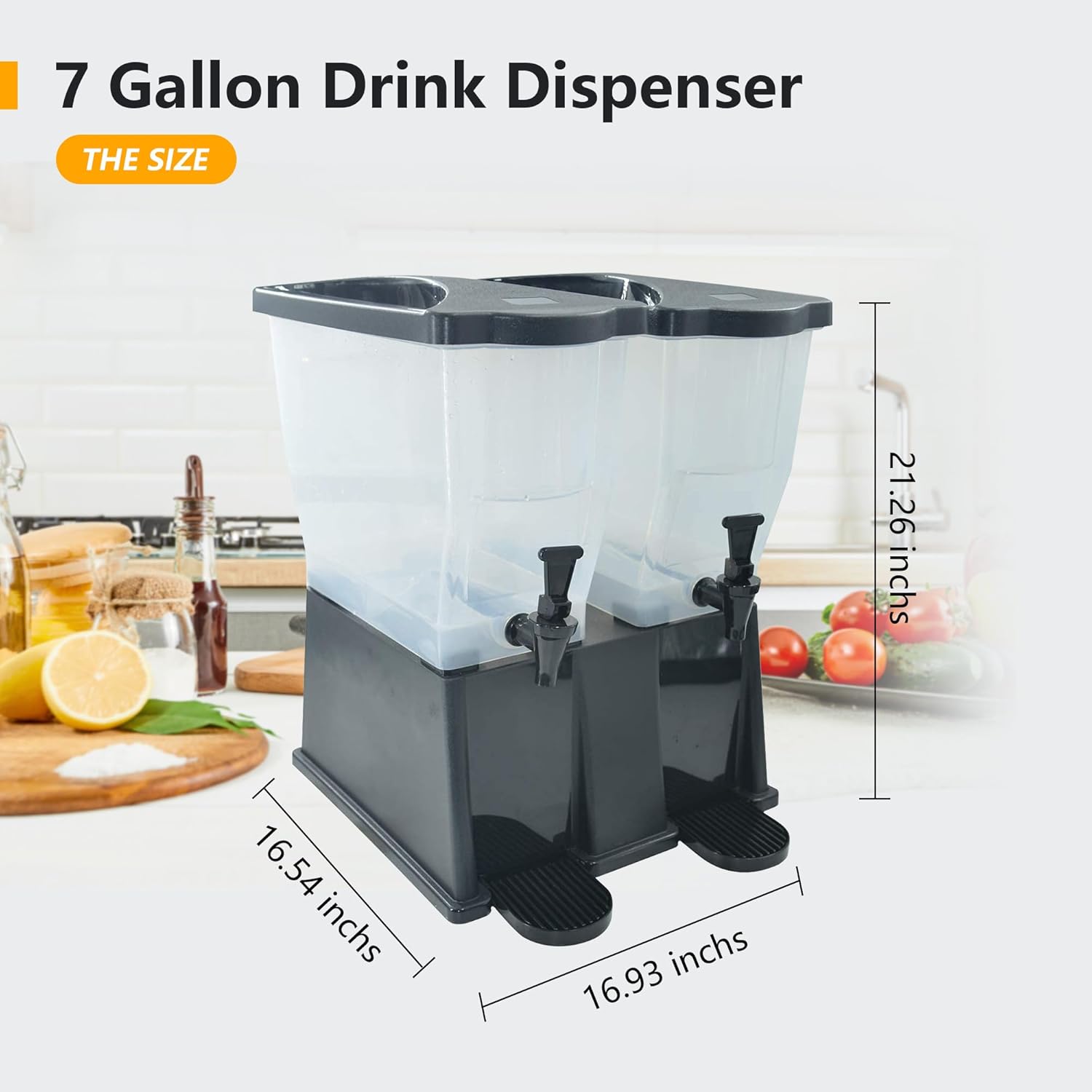 Juicer Dispenser for Home and Kitchen,7 Gallon Iced Beverage Dispenser,Drink Dispenser For Parties - Image 2