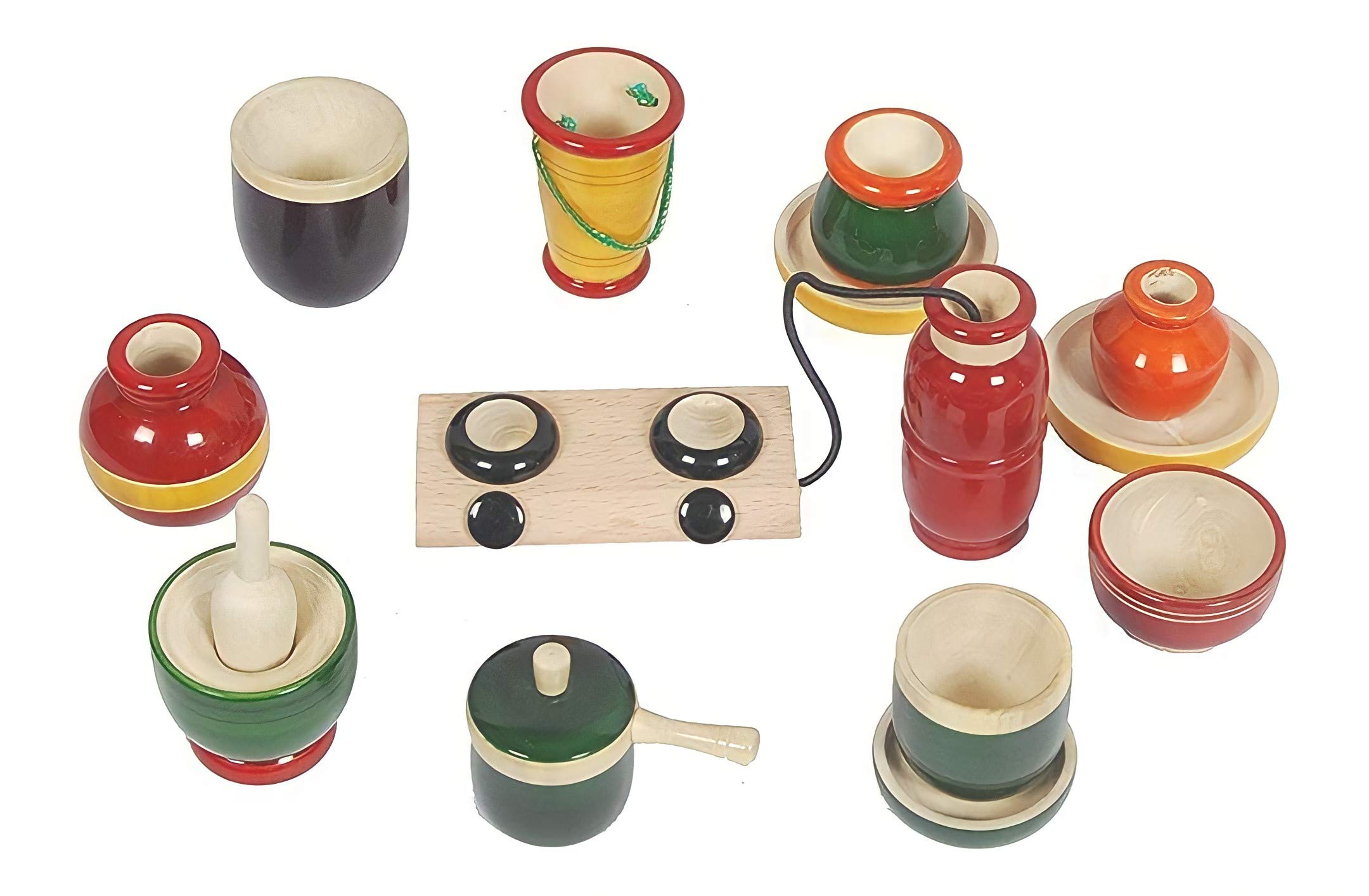 wooden modern cooking kitchen toy set for toddlers - eco friendly indian made toy pack of 15 items- Multi color (B08KQ39WYB) Amazon Price History, Amazon Price Tracker