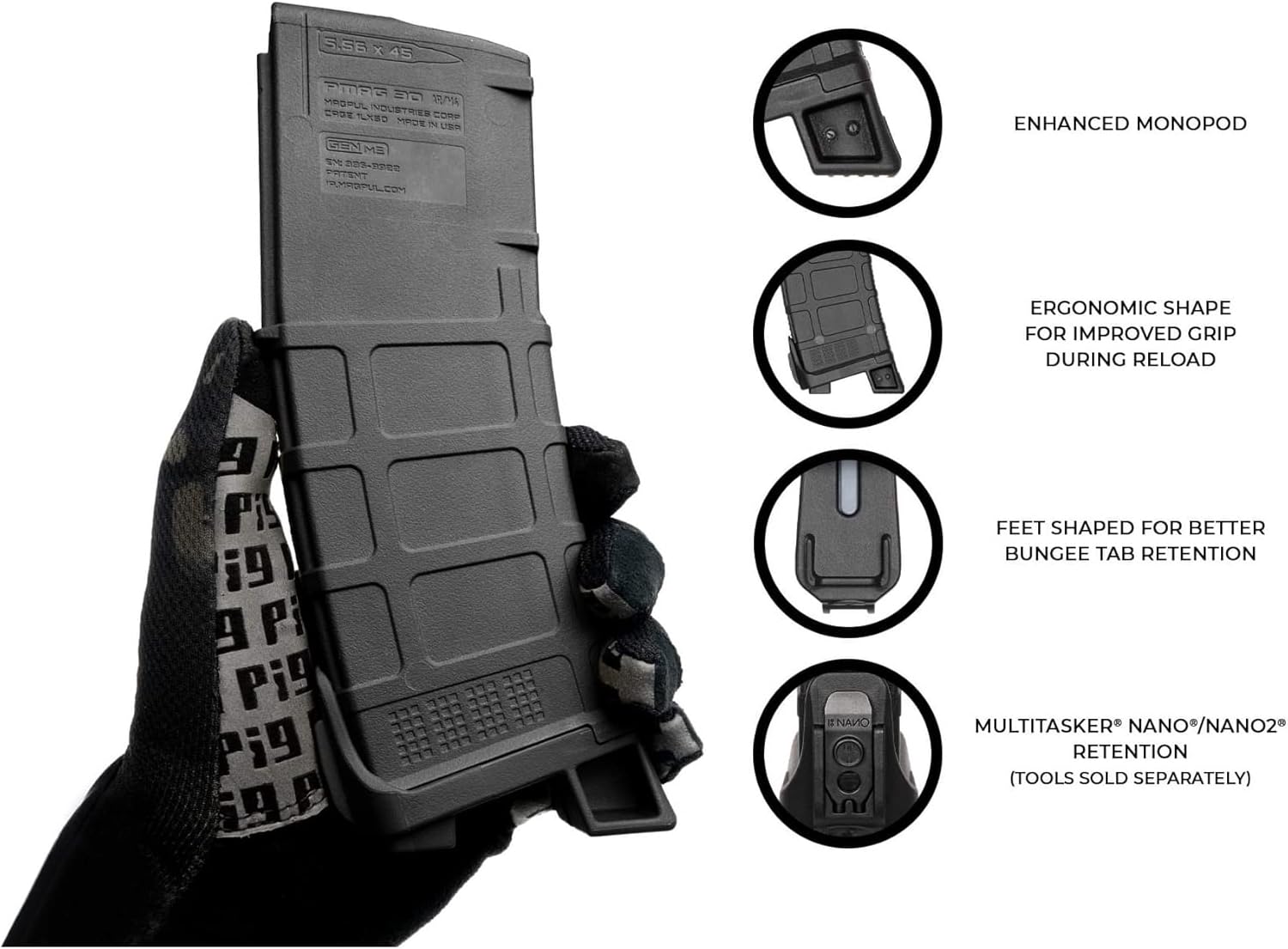 3PK for GEN3 PMAGS Black