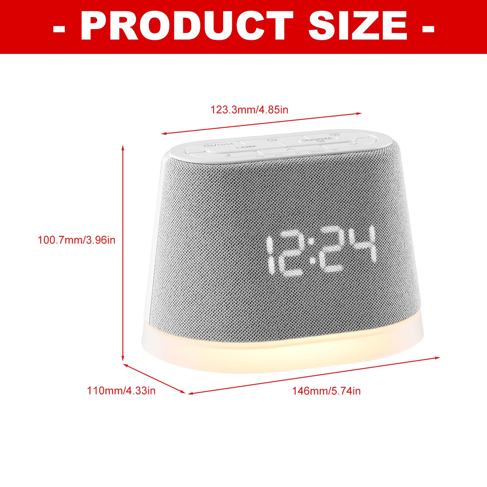 Lámpara de noche compacta de ABS con ruido y luz para luz de ruido para los ojos