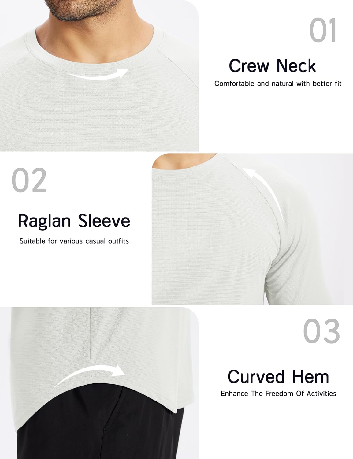 MAGCOMSEN Mens Shirts Workout Athletic Dry Fit Tee Moisture Wicking Shirts for Men Cooling Running Gym Short Sleeve Shirts