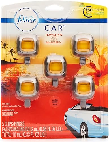 Miniatura 10 de Febreze Clip de ventilación para ambientador de automóvil, 07 onzas, paquete de 4