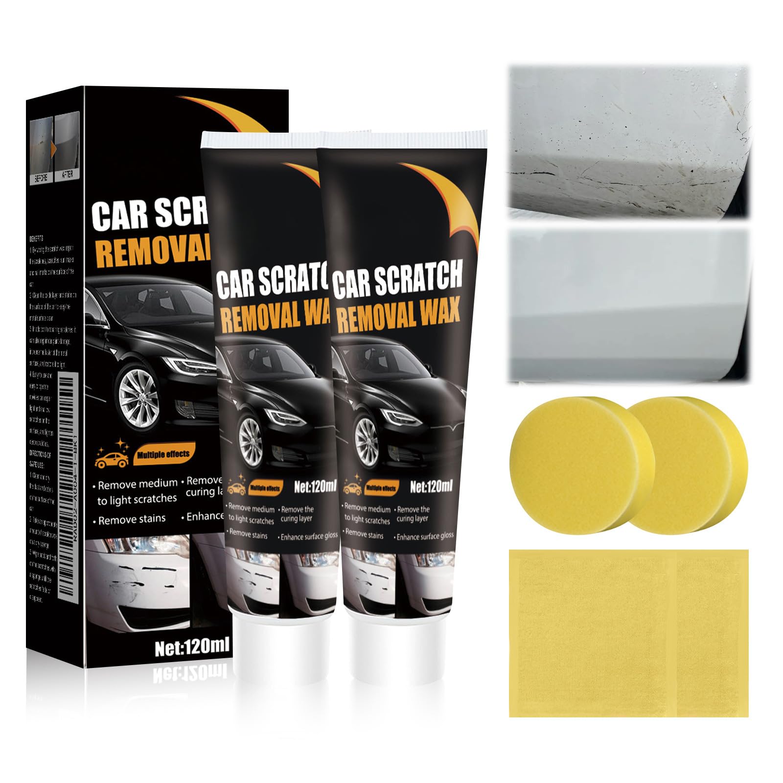2 Stück Kratzer Entferner Auto, 2026 Neu Autolack Kratzer Entferner Auto Kratzer Entferner, für Cars Verschiedene Oberflächen Quick Effect Coating Agent