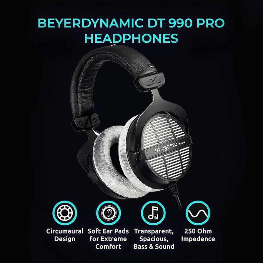 Amazon.com: blucoil Beyerdynamics DT 990 Pro 250 Ohm Over