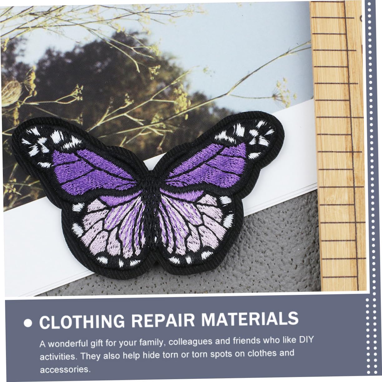NUOBESTY 126stücke Teiliges Bunter Gestickter Applikationen Mit Schmetterlingen Und Blumen Für -kleidung Aufnäher Für Jeansreparatur Und Kreative Dekoration Von Textilien