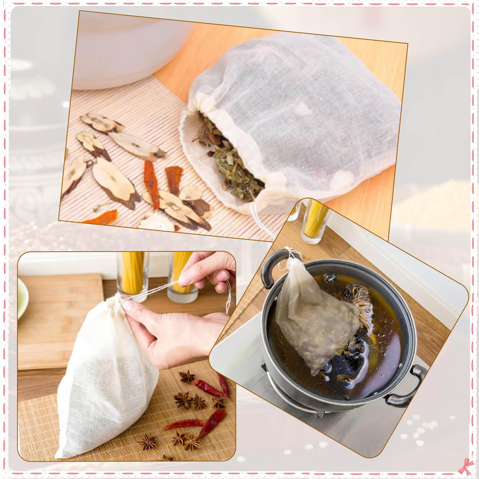 2 Pcs Etamine Alimentaire, Kit De Sac De Filtre Alimentaire De 2