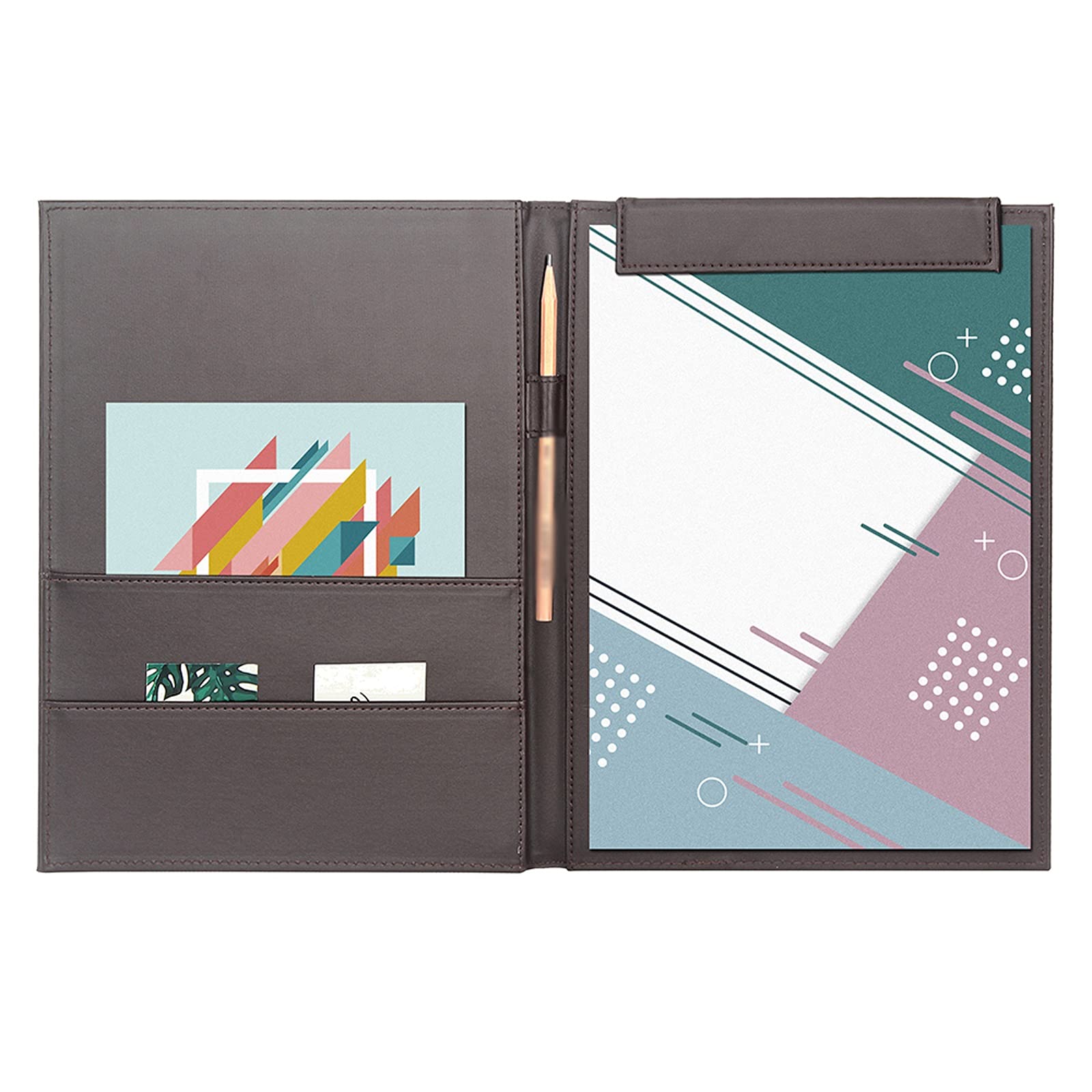 Carpeta Cartella pieghevole Copertura in pelle riunione per riunione per appunti Appunti Magnetic Binder Over Funzione Scrittura della scheda Scrittura Creative Office Office Folder-2 Packs Carpeta ex