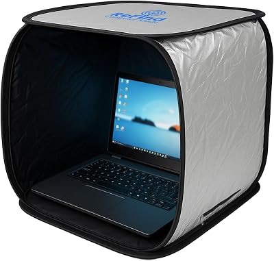 ReFind Parasole per Computer Portatile Protezione Antiriflesso. Lavora all'Aperto con Protezione Privacy, dal Calore e dalle Intemperie. Copertura per Laptop, iPhone, Tablet, iPad.