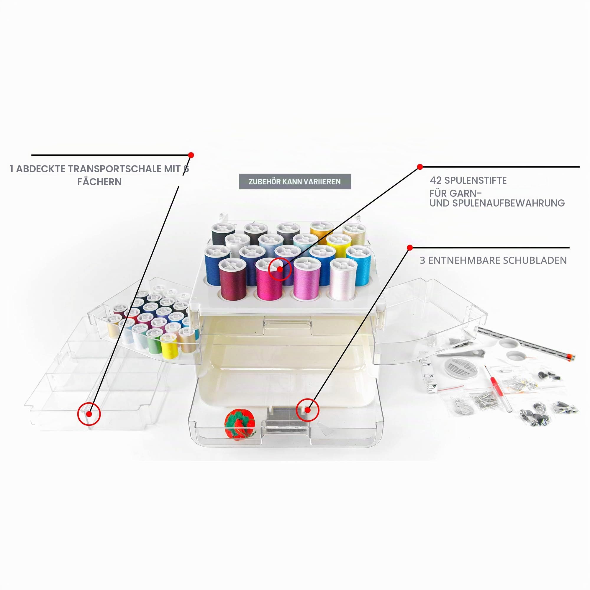 Singer S01771 224-Piece Kit Sew It Goes 224-teiliges Set, Wei, One size