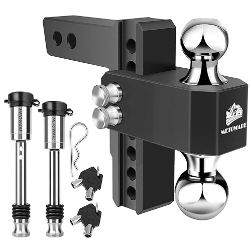 METOWARE Adjustable Trailer Hitch - Aluminum Tow Hitch Fits 2-Inch