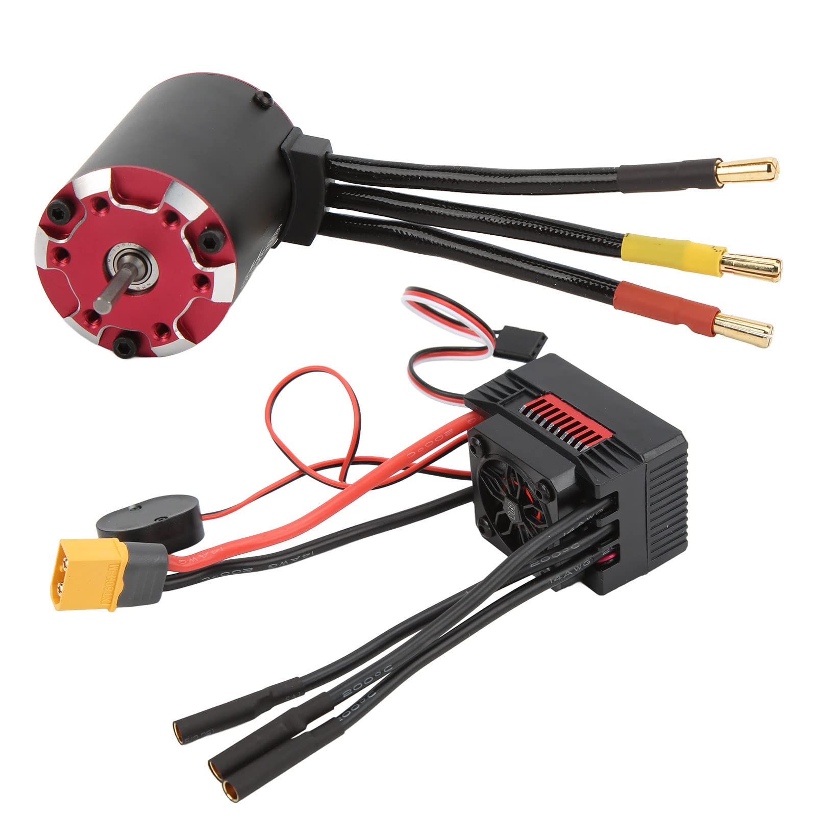 3650-5600 KV bezszczotkowy silnik naddźwiękowy 60 A ESC zestaw z czujnikiem temperatury do samochodu 1/10 RC