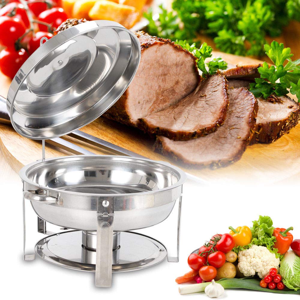 RANZIX Chafing Dish Set professionale di contenitori scaldavivande in acciaio inox per buffet, scaldavivande e catering, buffet e feste (Style 1)