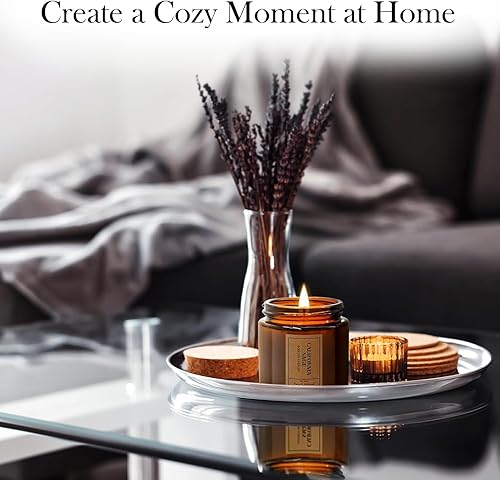 Miniatura 2 de Juego de velas de regalo para el hogar, paquete de 4 velas perfumadas de cera de soja, lavanda, jazmín, sándalo y salvia, velas de aromaterapia de