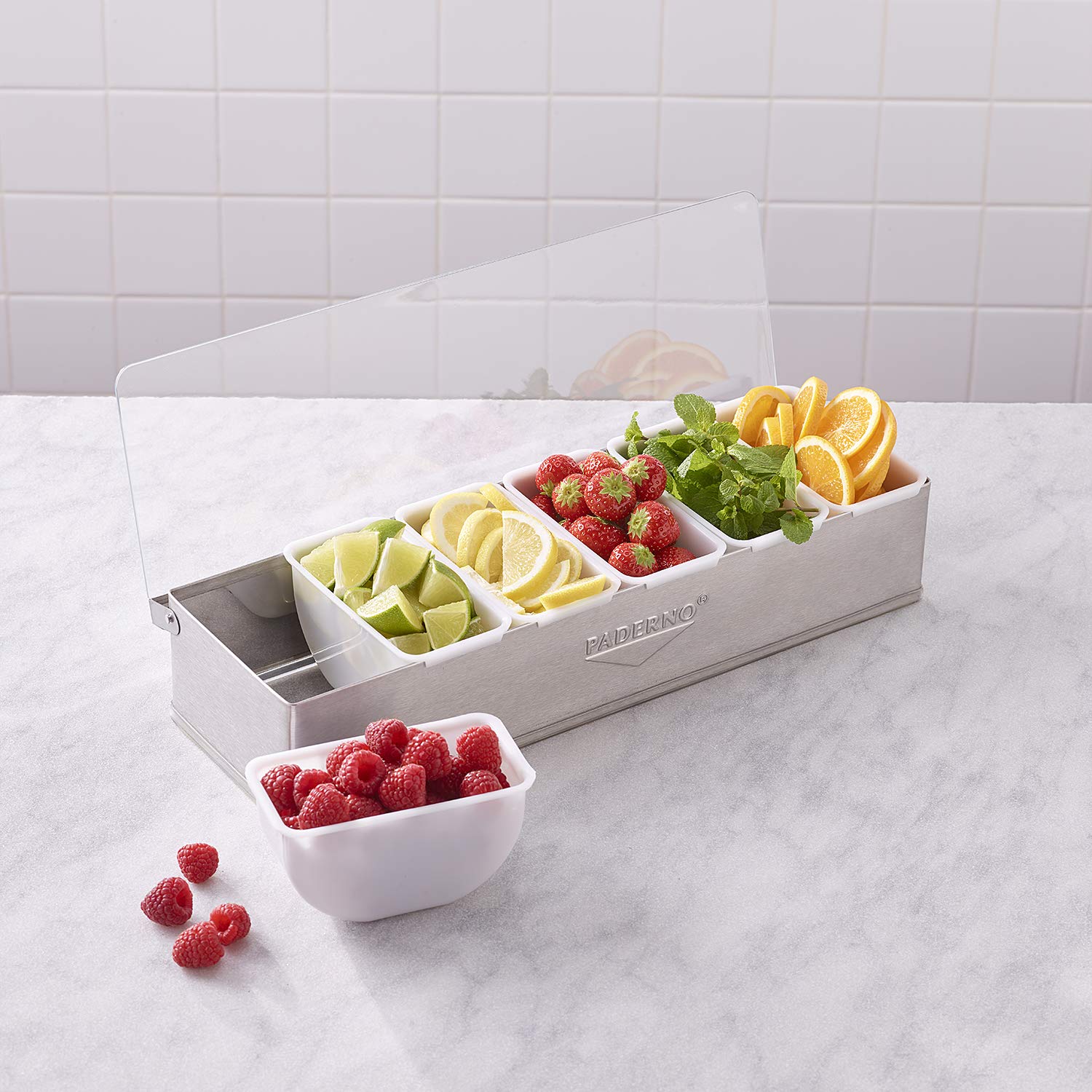 Paderno 41782-06 Porta Spezie 6 Vaschette, Acciaio Inox
