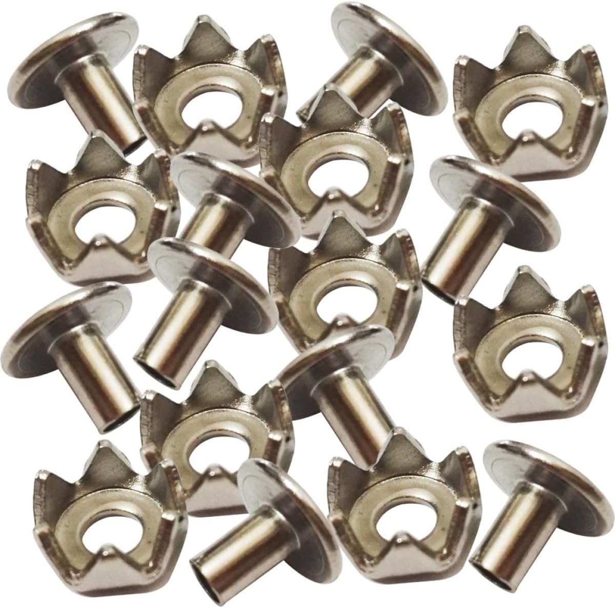 100pcs Steel Shoe Grippers Ice Cleats Spikes Non-Skid Snow Crampon Replacement Anti-Slip Shoe Pegs for Outdoor Hiking and Winter Walking