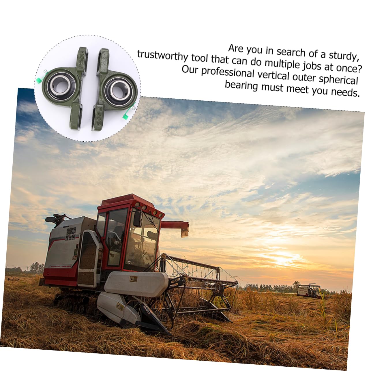 4pcs Low Noise Cast Pillow Block Mounted Bearings Self-lubricating Outer Spherical Bearings for Radial and Axial Load Support Shaft