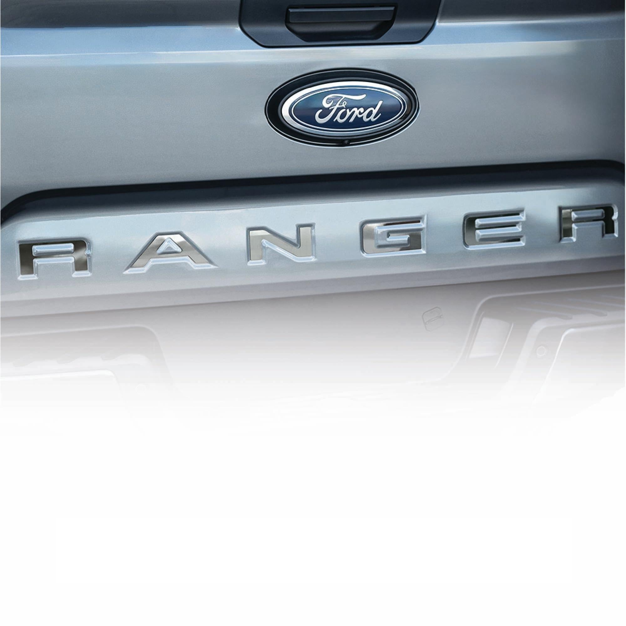 Stainless Steel 3M Adhesive Letters Putco Ford Ranger Tailgate - Black ...