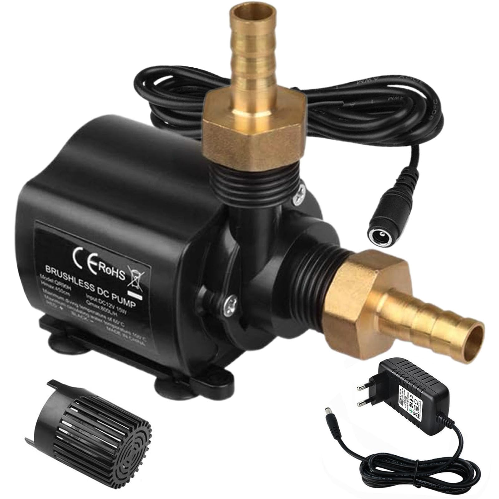 Mini Pompe à Eau Submersible 15W 800L/H,Pompe D'aquarium Ultra Silencieuse,Pompe de Bassin Submersible,Pour Aquarium,Étang,Fontaines de Jardin,Système Hydroponique