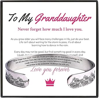 Granddaughter bracelet with two personalized engravings Clearance