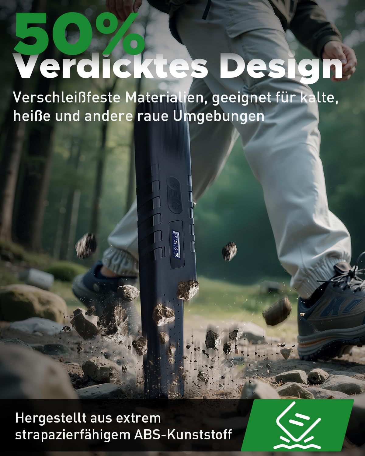 Hazlewolke Pinpointer Metalldetektor Aufladbar - Pinpointer Vollständig Wasserdicht mit Einer Taste Störungsbeseitigung, Superhet-Tec Pin Pointer Metallsucher Zubehör für Erwachsene & Kinder