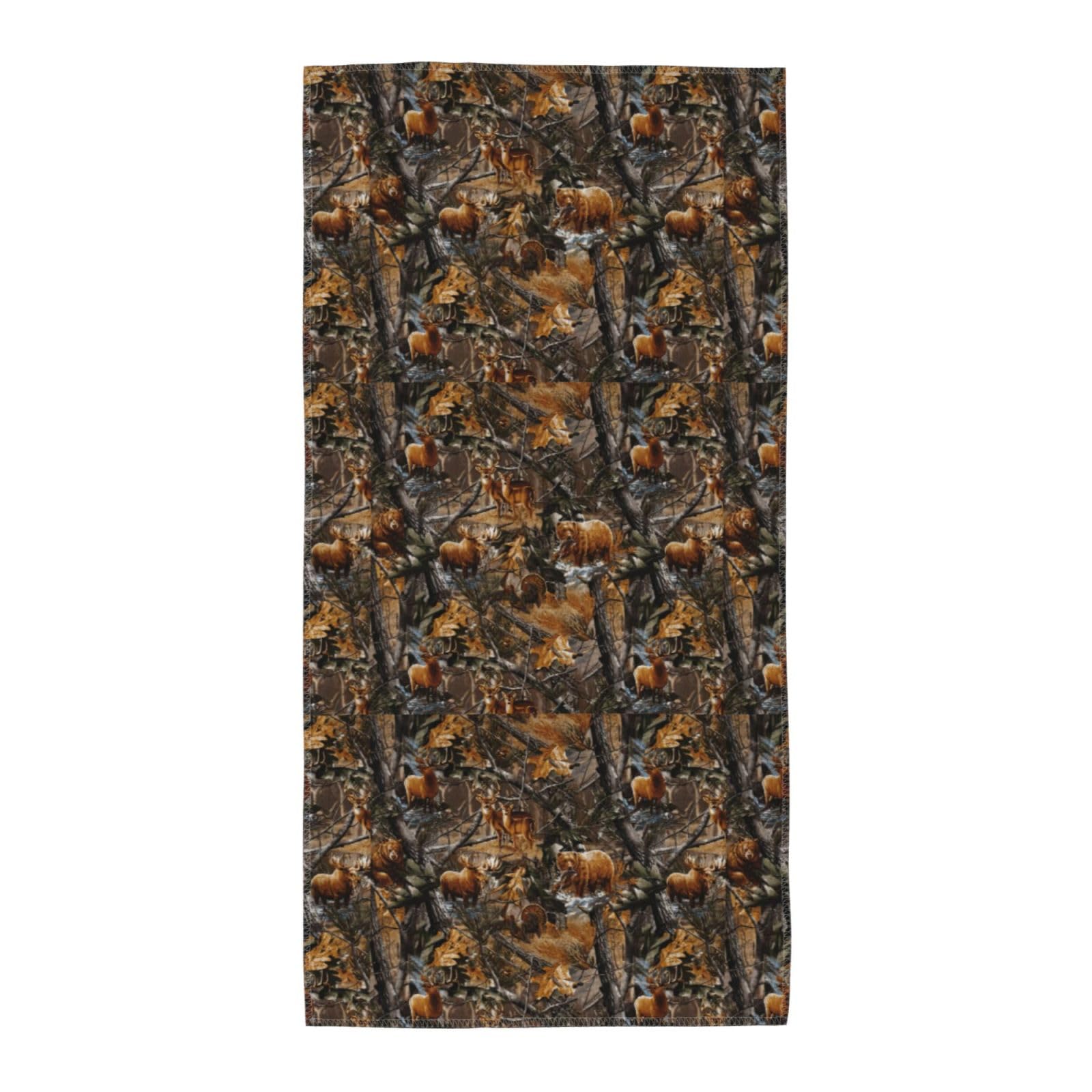 KAPPTYY Hunting Deer Bear Deer Breathable Long Towel Absorbent Reusable For Daily Family Life