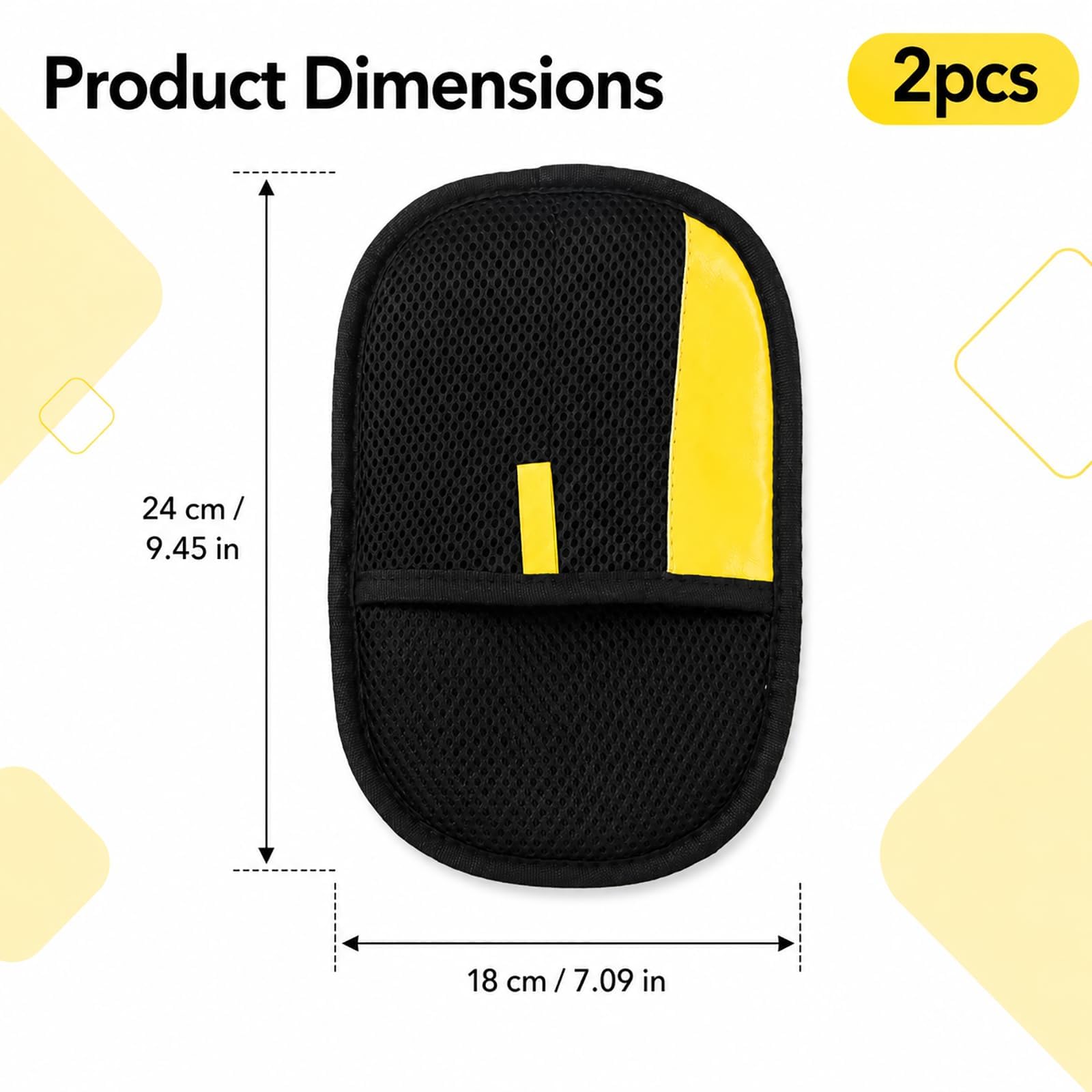 2 Stück Tierhaarentferner Handschuhe Doppelseitig, Haarentfernungshandschuh, Waschen und Enthaaren, Wiederverwendbare Pet Grooming Gloves für Katze Hund Sofa Teppich Kleidung Auto, Schwarz
