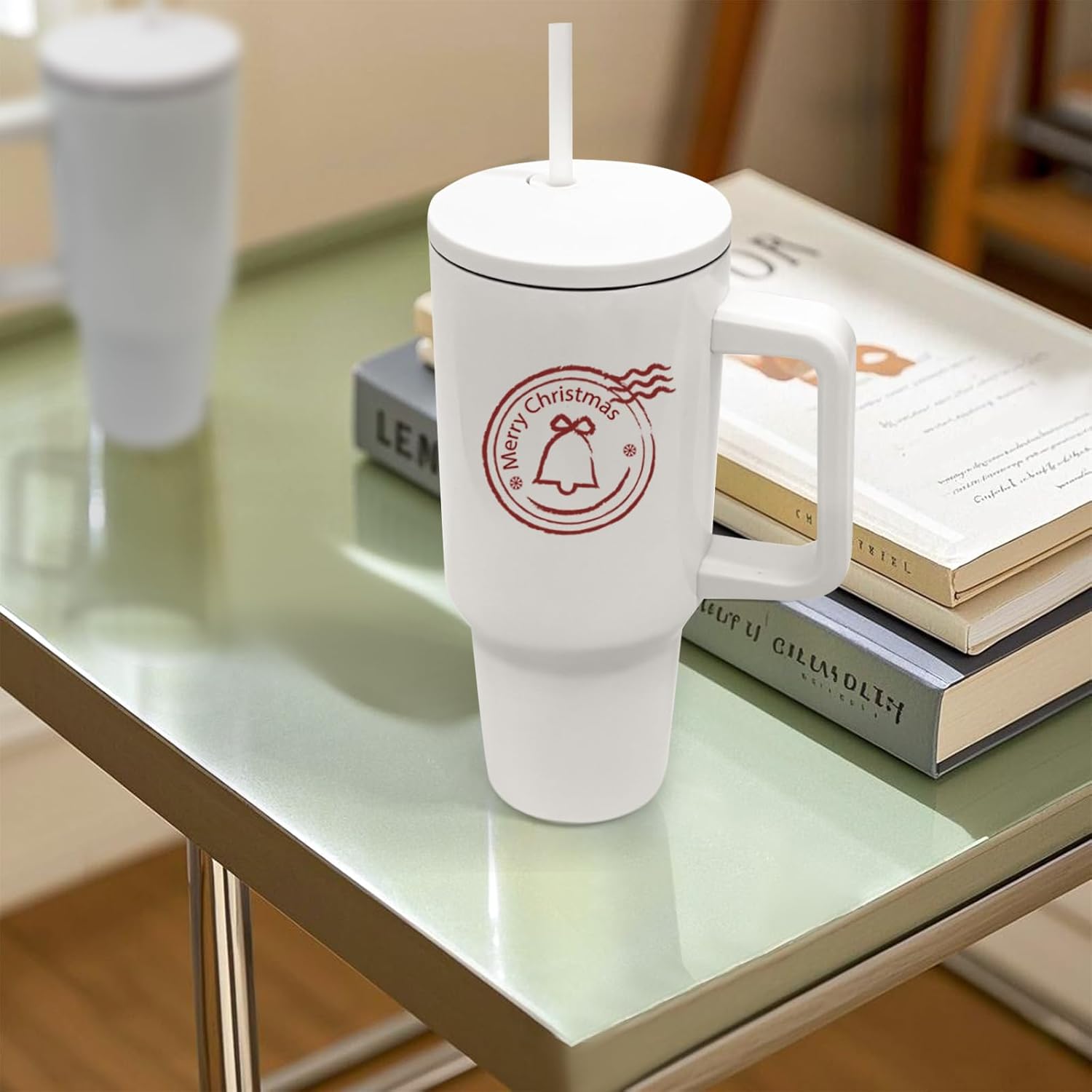 YOUKE OLA 8 Pack Sublimation Tumblers 40oz with Handle and Straw Lid Blanks Stainless Steel Insulated Large Tumbler Bulk Coffee Travel Cups for Tumbler Heat Press Sublimation Oven Printing, White - Image 5