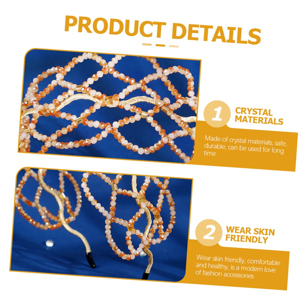 FRCOLOR 4 Pezzi Fascia Di Cristallo Gemme Per Per Le Donne Fascia Per La Ragazza Accessori Per Da Sposa Delle Donne Fasce Per La Testa Fasce Di Perle Copricapo Da Sposa