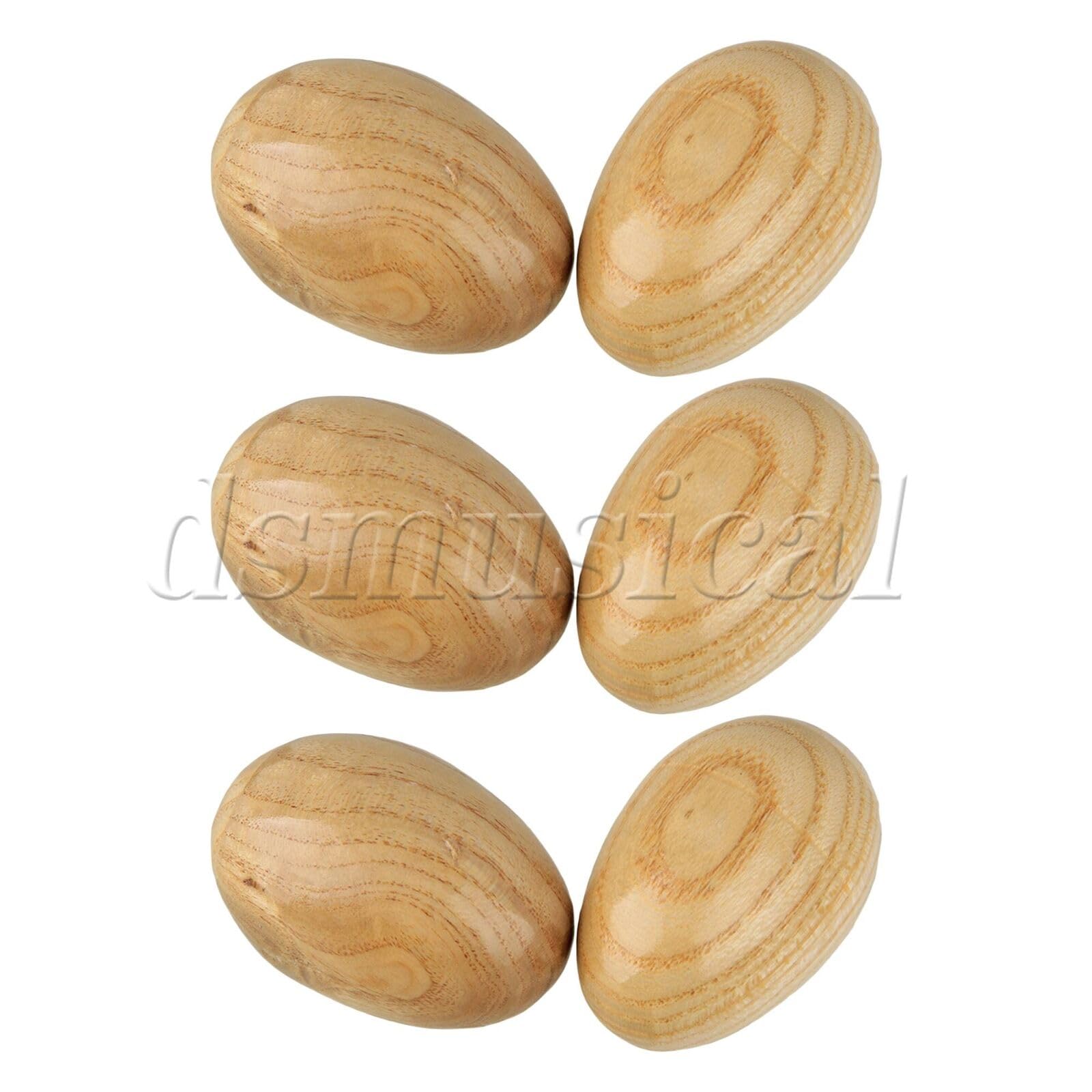 MINHTOANBV Part for 6Pcs Wooden Egg Shakers for Classroom Prize Supplies 2.36 X 1.57 Inch