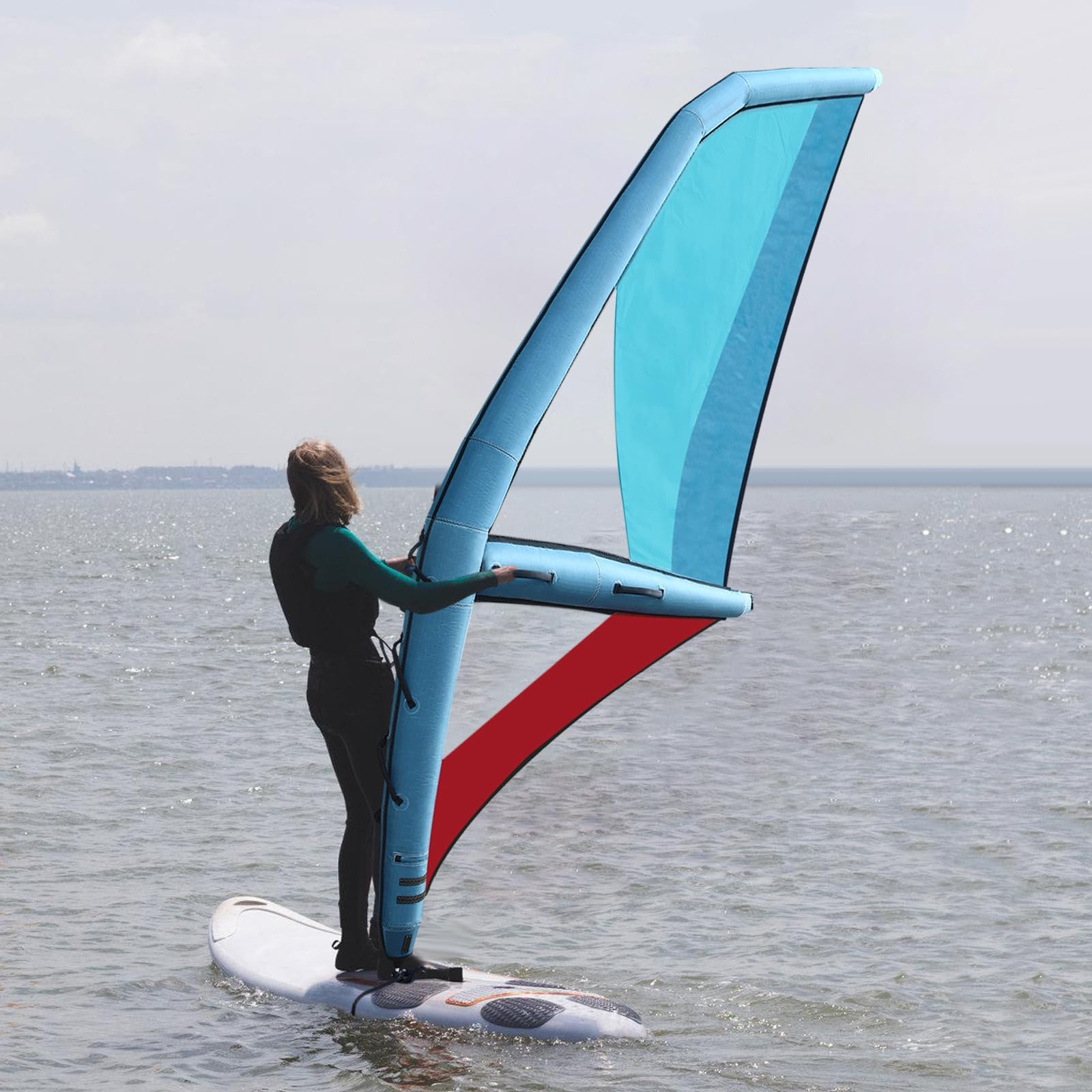Nadmuchiwana deska do wiosłowania dla dorosłych z obrotową podstawą o 360° i oknem wizualizacyjnym, idealna do sportów wodnych i surfingu
