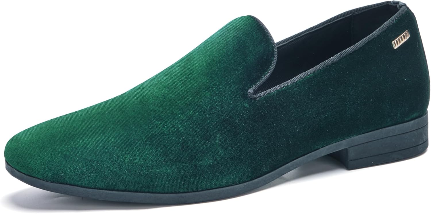 UUBARIS Mens Velvet Loafers Slip-on Dress Shoes Fashion Style Driving Shoes Classic Tuxedo Shoes Casual Oxford Shoes