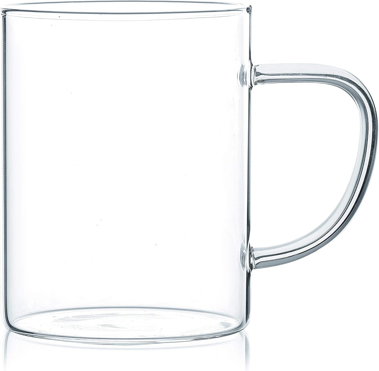 JavaFly Maurea Glass Mug 10.5 oz, Clear (Pack of 4)
