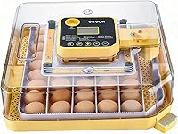 Vista 1 de VEVOR Incubadora de 48 huevos, incubadora automática con volteador de huevos y vela LED, pantalla de temperatura y control automático de humedad