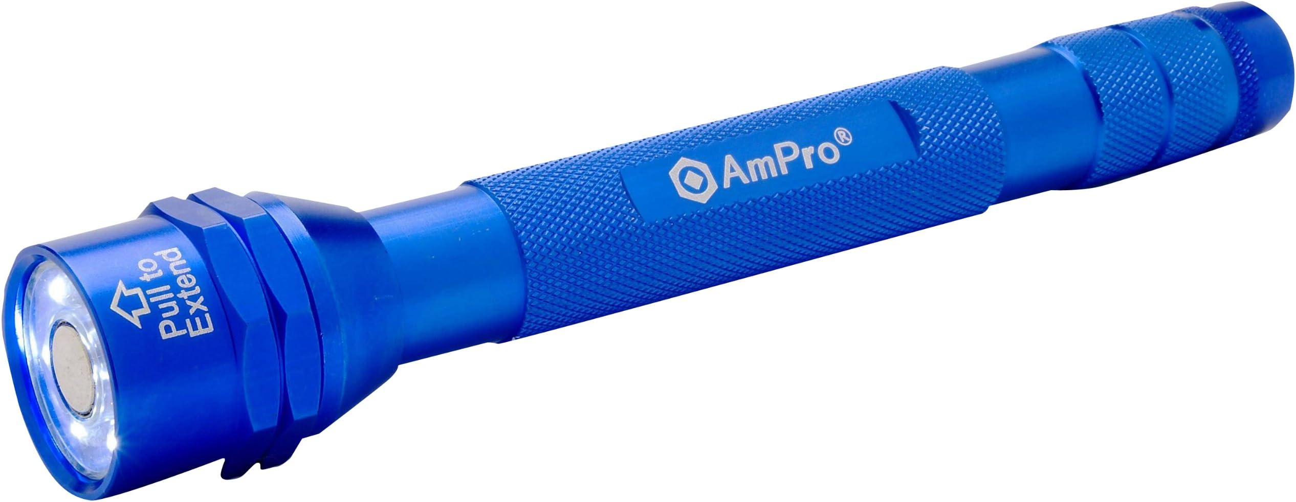 Ampro T19707 Blue Clamshell 6-LED Flashlight/Magnetic Pickup Tool