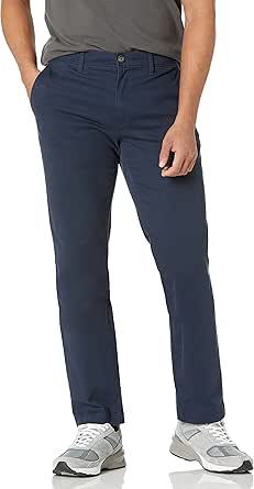 Pantaloni Chino Uomo Essentials - Cotone Elastico Vestibilità Slim - Cavallo 30 Pollici - Foto 10