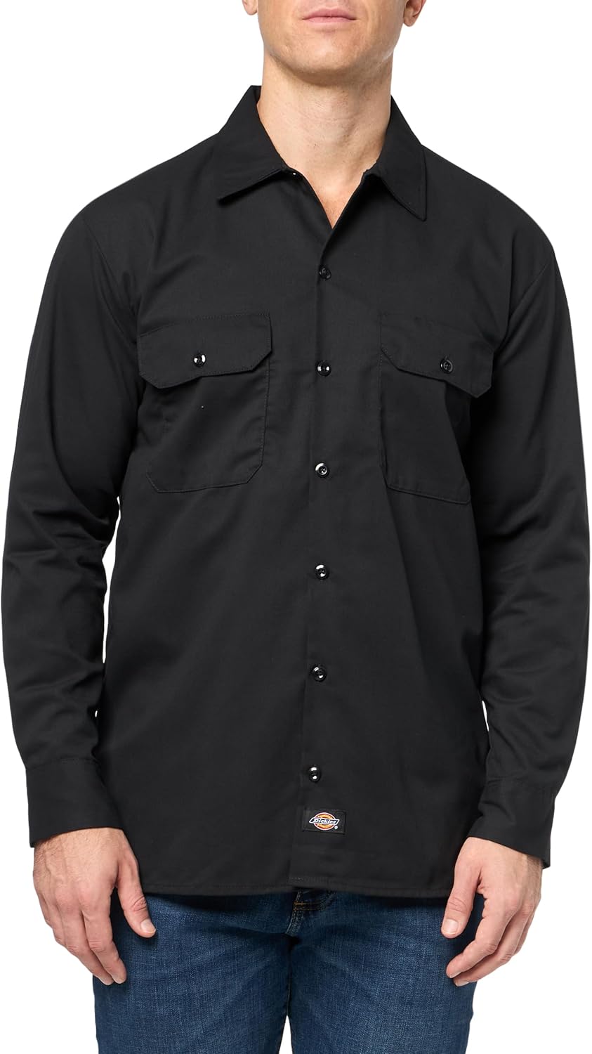 Dickies Men's Flex Relaxed Fit Long Sleeve Work Shirt