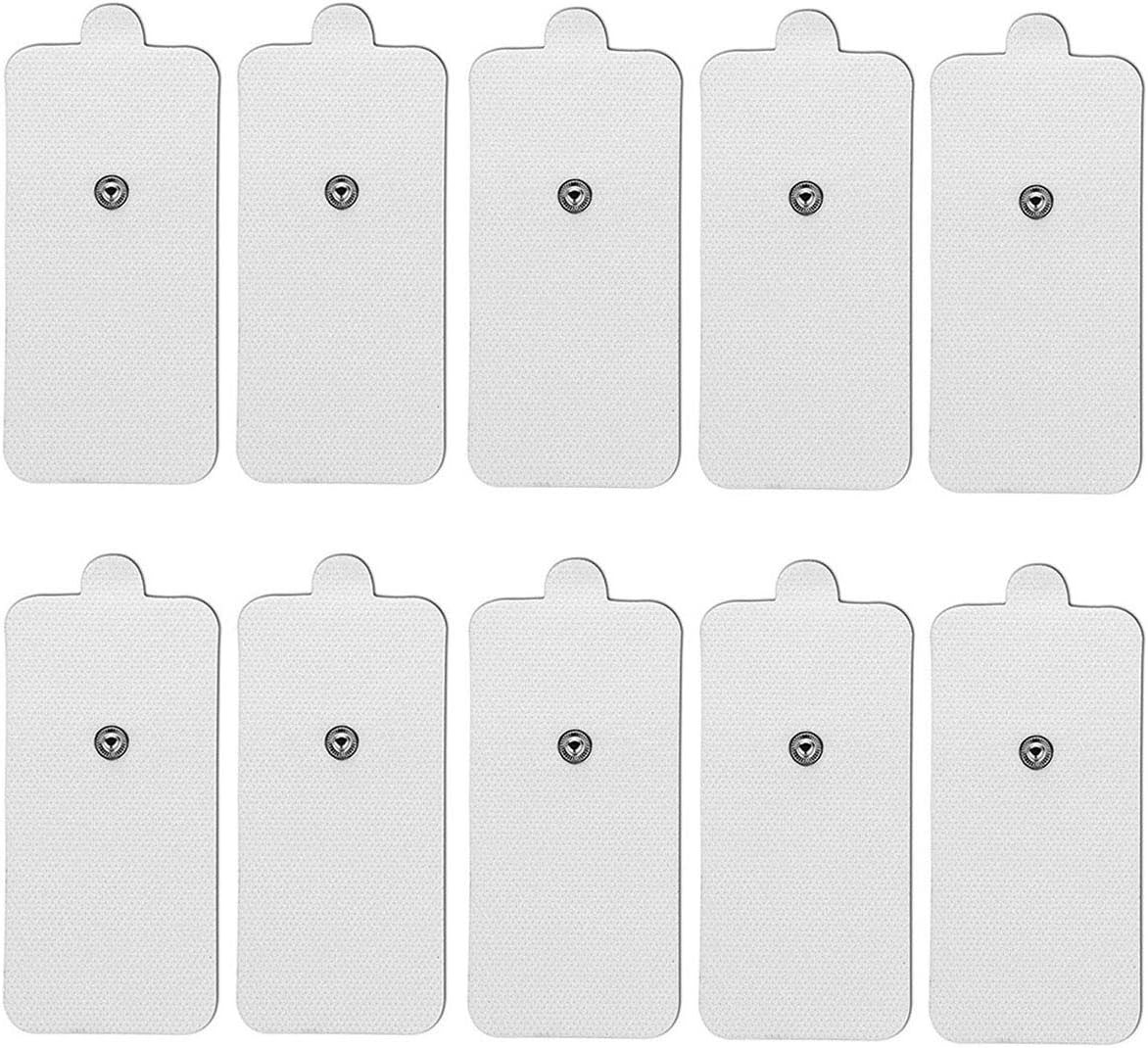 QUARPIMER TENS Unit Electrode Pads 3.5mm Button Electrode Pads for TENS Digital Therapy Massager (10*pieces)