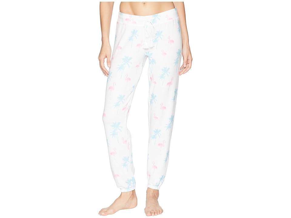 

P.J. Salvage Tropicana Flamingo Joggers (White) Women's Pajama