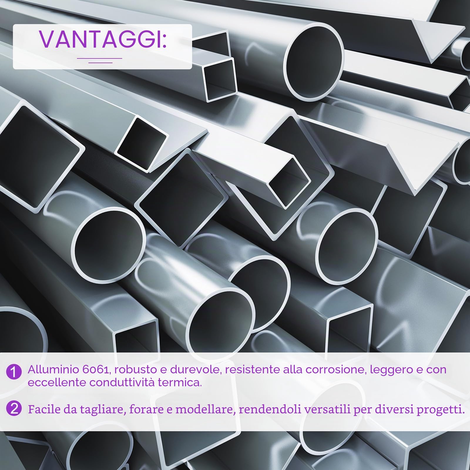 DMiotech 4pz (25mm x 25mm x 3.2mm) Tubo Quadrato in Alluminio 6061 Lunghezza 300mm Tubazione Metallico per Costruzione di Telaio di Macchinari Progetti Fai Da Te