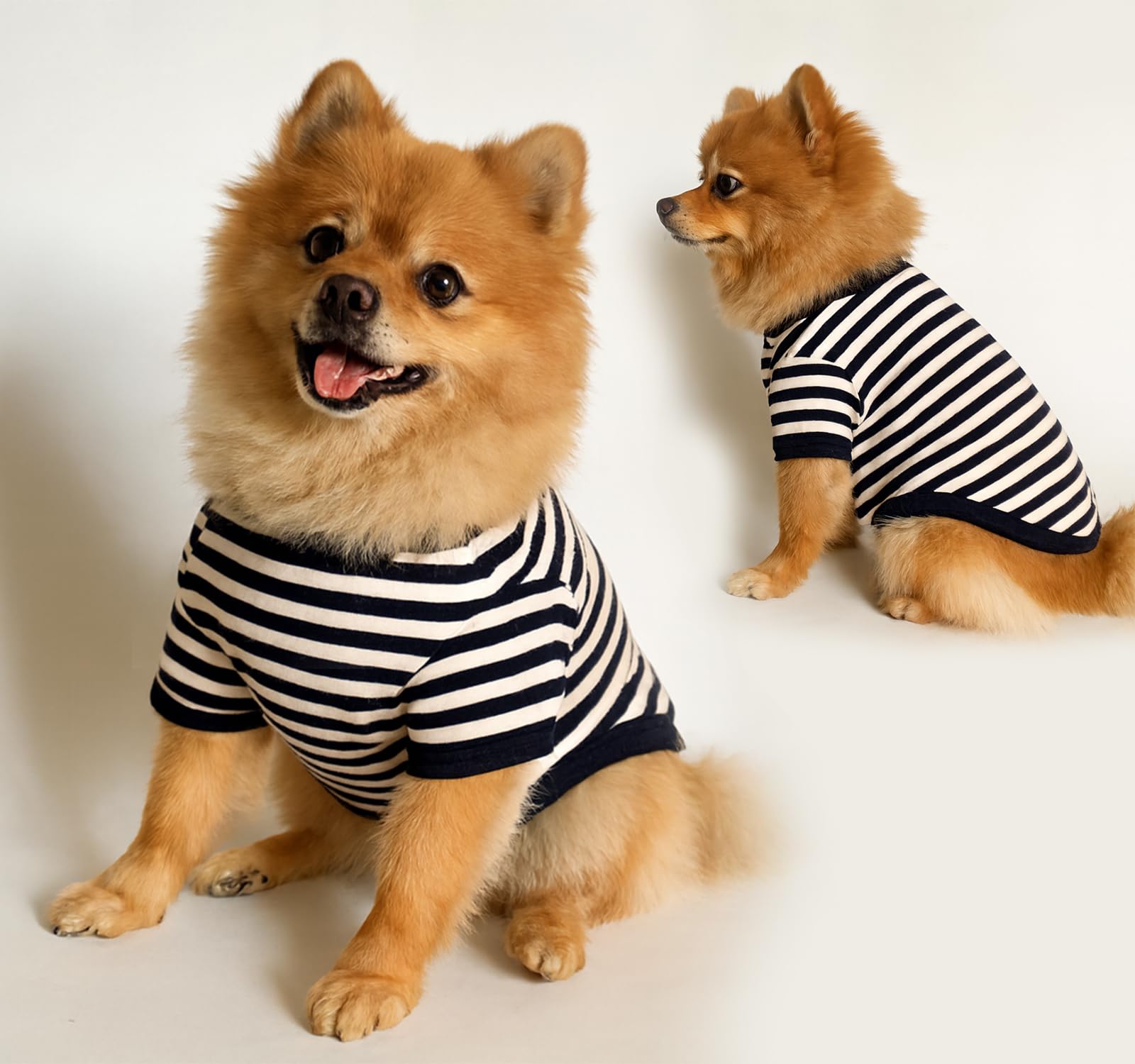 2 Pièces T-Shirt Vêtements d'été pour Chien, D'été T-Shirt en Coton Doux et Respirant sans Manches, pour Chiens et Chats de Petite (Noir, Gris) (XL)