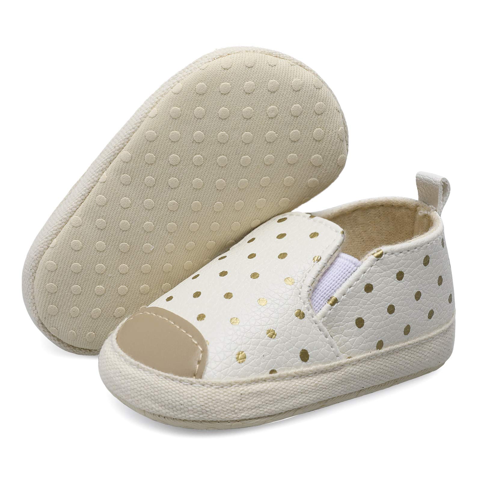JOINFREE Infant Baby Girl Boy Canvas Shoes Soft Sole Slippers Ankle Sneaker Toddler Grib Shoes First Walker