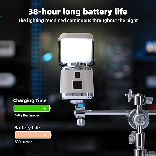 Miniatura 6 de Allspark Linterna LED recargable para campamento, luz magnética regulable, 1000 lúmenes, 4 modos de luz, luces portátiles impermeables para tienda