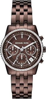 Reloj de pulsera de acero inoxidable marrón cronógrafo Bryant para mujer (Modelo: MK7559)