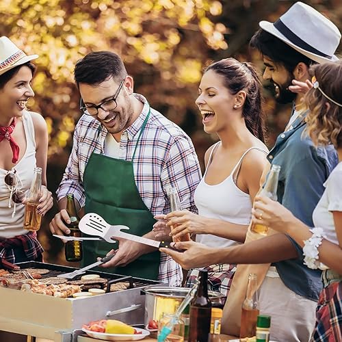 Miniatura 6 de Rock Guitar Style - Juego de herramientas de barbacoa de acero inoxidable resistente, 2 piezas, espátula y pinzas con mango de madera