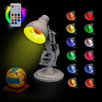LocoLee Led Light Set Compatible with Lego 21357 Pixar Luxo Jr Colorful Version Decoration Lighting Kit Compatible with Lego Ideas Pixar Luxo Jr Building Blocks Model,Only Lights Set,No Model