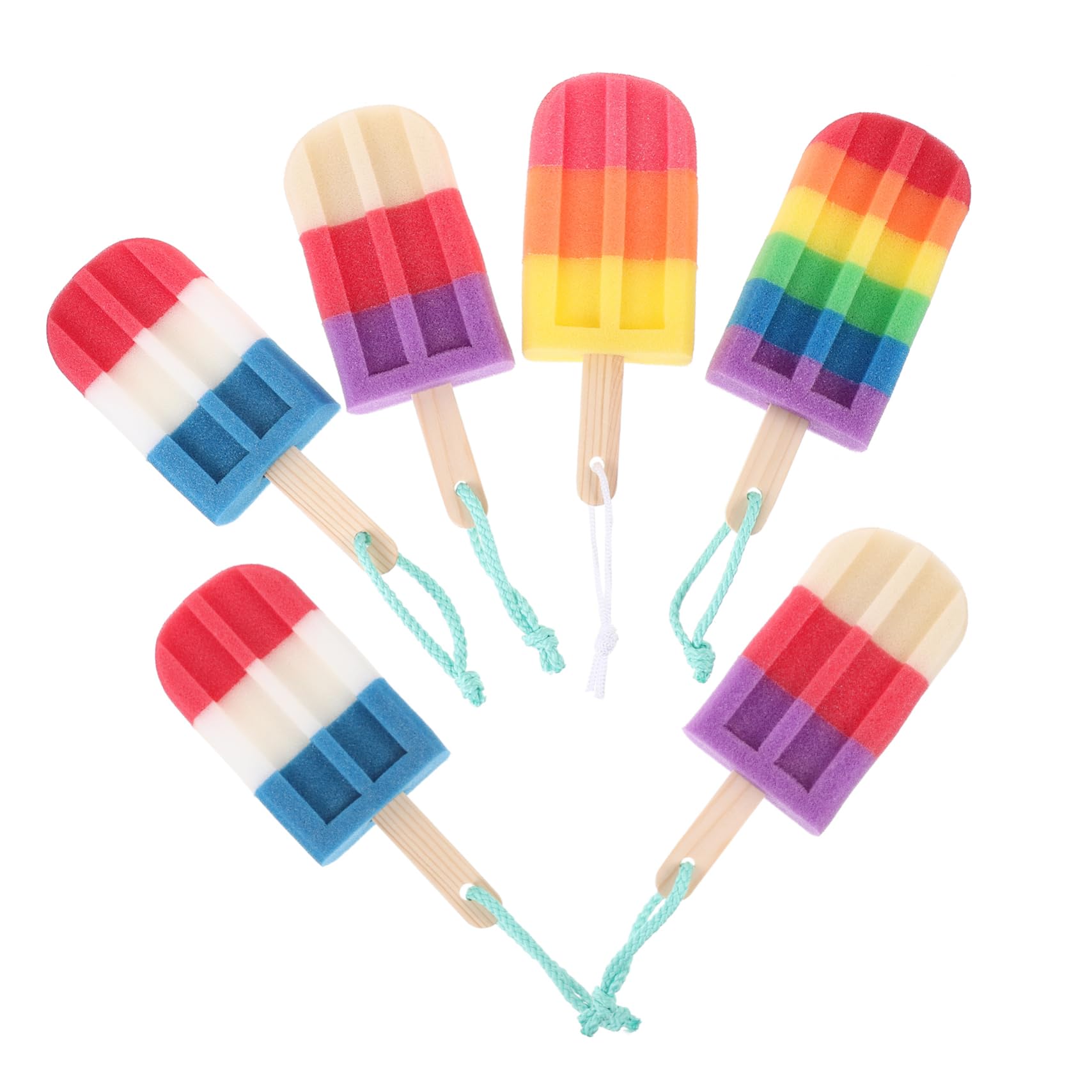 Esponjas De Ducha Con Forma De Helado 3 Juegos Exfoliantes Corporales Esponjas De Baño 6 Unidades X 3