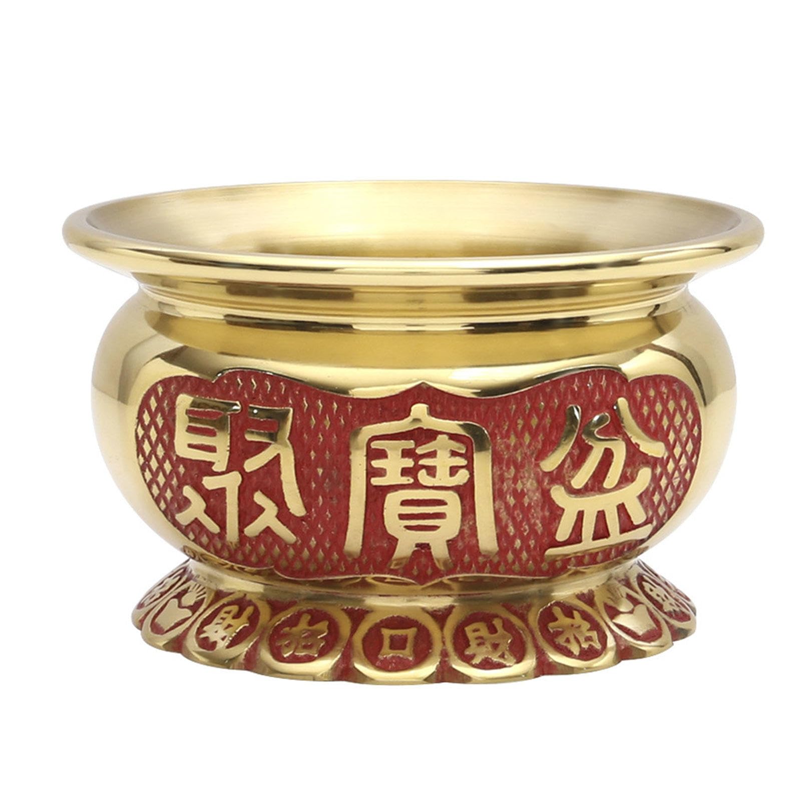 Chińska miska skarbowa Feng Shui, statuetka bogactwa, miska na pieniądze, tybetańskie miski buddyjskie, dekoracja domu i biura, A-20 x 17 x 11, A 15 x 12 x 9 cm